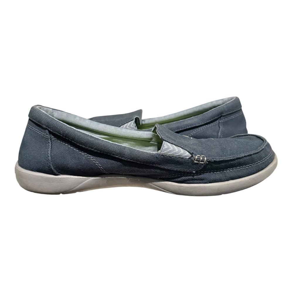 Crocs Walu II Gray Black Canvas Loafer Slip On Comfort Women’s Size 11 - Picture 8 of 9